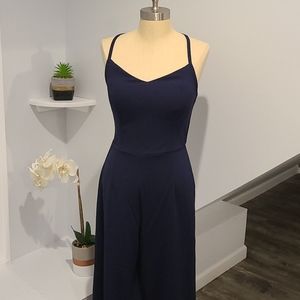 Navy blue Cutout back Jumpsuit